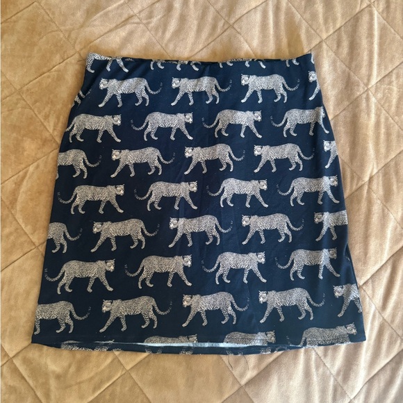Show Me Your MuMu Dresses & Skirts - Show Me Your MuMu Blue Leopard Mini Skirt